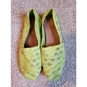 TOMS Crochet Classics Lime Green
